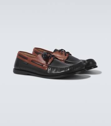 Campo leather boat shoes | Loewe