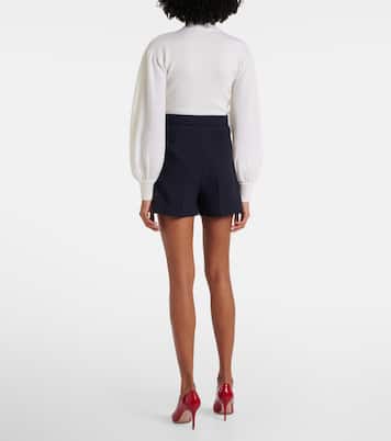 Zic high-rise wool-blend canvas shorts | Max Mara