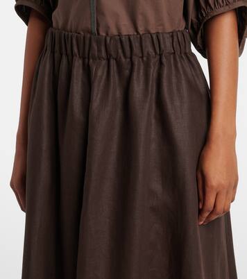 Midirock aus Leinen | Brunello Cucinelli