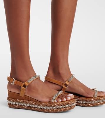 Pyra Clou 60 spiked espadrille wedges | Christian Louboutin