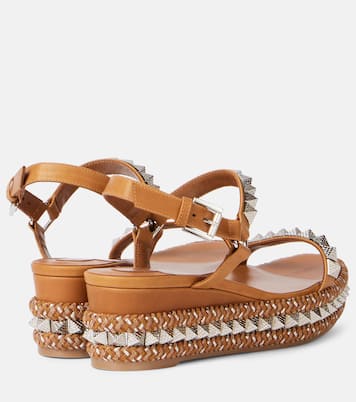 Pyra Clou 60 spiked espadrille wedges | Christian Louboutin