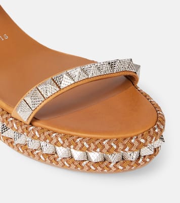 Pyra Clou 60 spiked espadrille wedges | Christian Louboutin