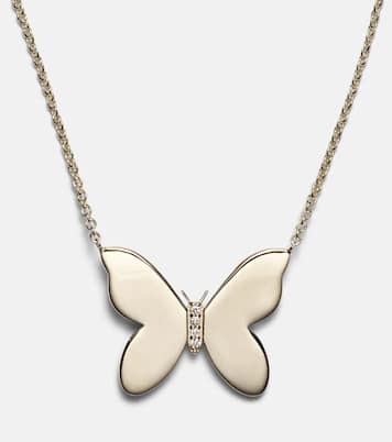Butterfly 14kt gold necklace with diamonds | Sydney Evan
