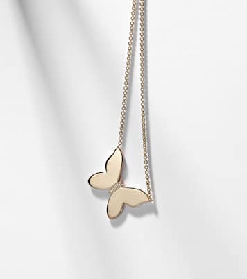 Butterfly 14kt gold necklace with diamonds | Sydney Evan