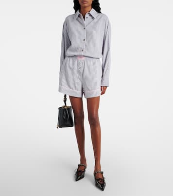 Striped Bermuda shorts | Ganni