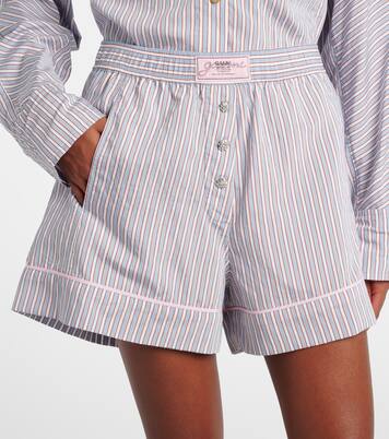 Striped Bermuda shorts | Ganni