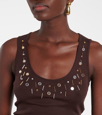 Verziertes Top aus einem Wollgemisch | Xu Zhi