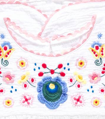 Solenia embroidered cotton gauze top | Louise Misha