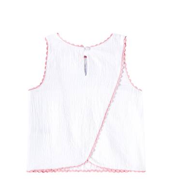 Solenia embroidered cotton gauze top | Louise Misha