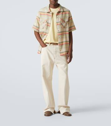 Seaside Gauze striped cashmere shirt | God's True Cashmere