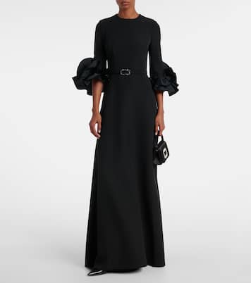 Belted ruffled crêpe gown | Safiyaa