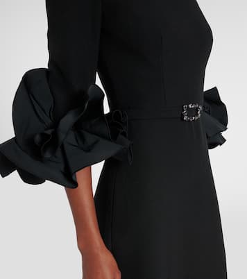 Belted ruffled crêpe gown | Safiyaa