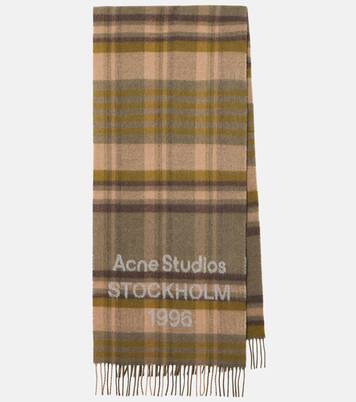 Logo checked wool scarf | Acne Studios