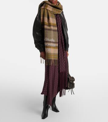 Logo checked wool scarf | Acne Studios