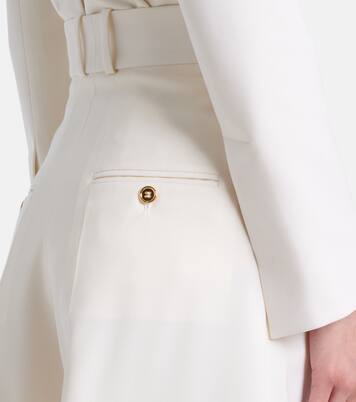 High-rise cotton gabardine Bermuda shorts | Patou