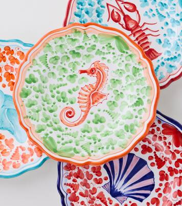 Dots set of 4 ceramic dinner plates | Les-Ottomans