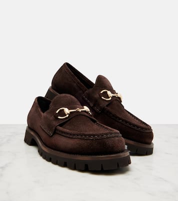 Sylke Horsebit suede loafers | Gucci