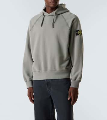 كنزة هودي من القطن الجيرسيه Compass | Stone Island