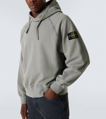 كنزة هودي من القطن الجيرسيه Compass | Stone Island