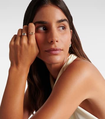 Anello in oro 14kt con topazio blu | Mateo