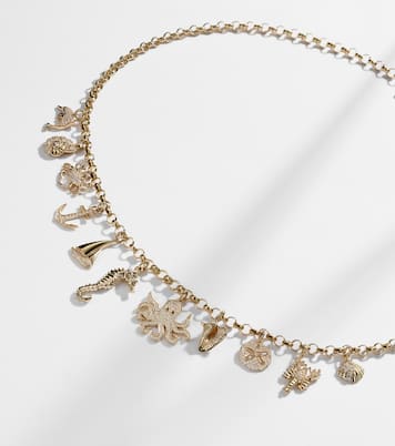 Collar con colgante de oro de 14 ct con diamantes | Sydney Evan