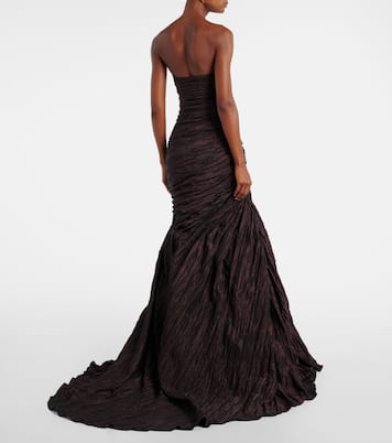 Draped off-shoulder corset gown | Marmar Halim