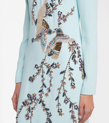 Verzierte Robe Siriana aus Crêpe | Costarellos