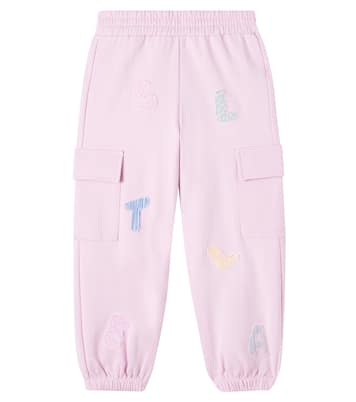 Pantaloni sportivi in jersey di cotone con applicazioni | Stella McCartney Kids