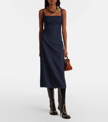 Abito midi in denim | Dries Van Noten