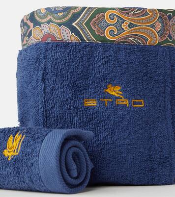 Set Giano de 4 toallas y cesta de algodón | Etro