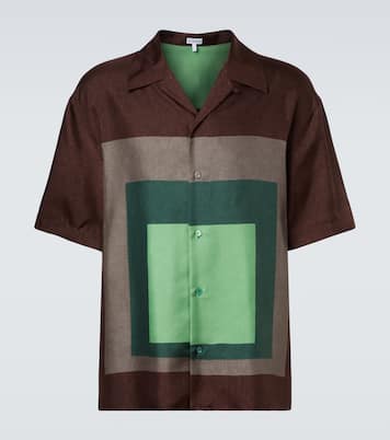 Albers silk twill bowling shirt | Loewe