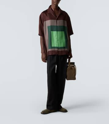 Albers silk twill bowling shirt | Loewe