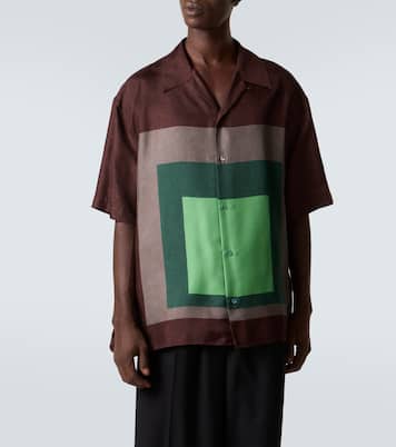 Albers silk twill bowling shirt | Loewe