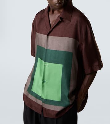 Albers silk twill bowling shirt | Loewe