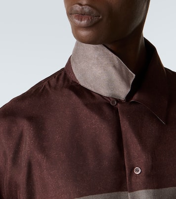Albers silk twill bowling shirt | Loewe