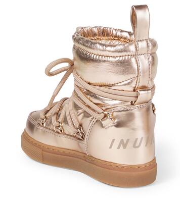 Metallic leather snow boots | Inuikii Kids