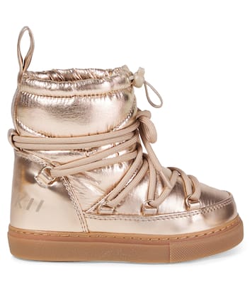 Metallic leather snow boots | Inuikii Kids