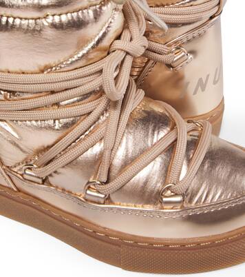 Metallic leather snow boots | Inuikii Kids