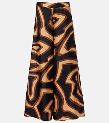 Labirinto silk satin wide-leg pants | Pucci