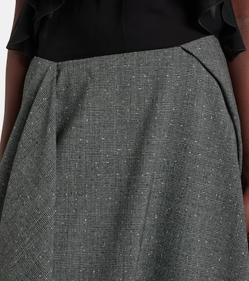Prince of Wales check wool midi skirt | McQueen