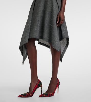Prince of Wales check wool midi skirt | McQueen