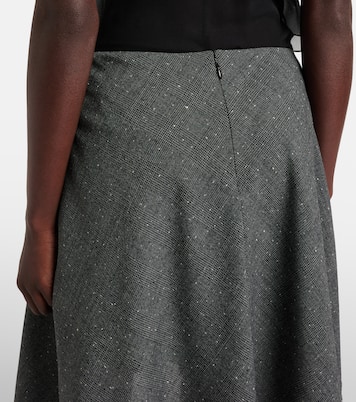 Prince of Wales check wool midi skirt | McQueen