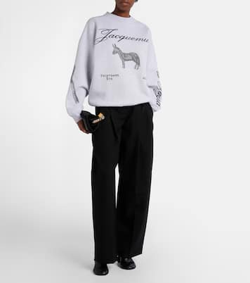 Felpa Ane in cotone con ricamo | Jacquemus