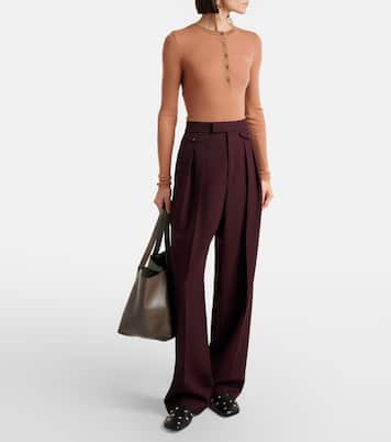 High-rise virgin wool wide-leg pants | Chloé