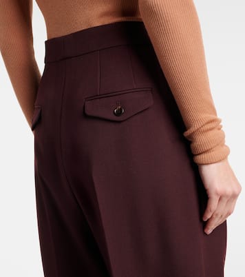 High-rise virgin wool wide-leg pants | Chloé