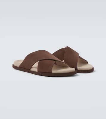Suede slides | Brunello Cucinelli