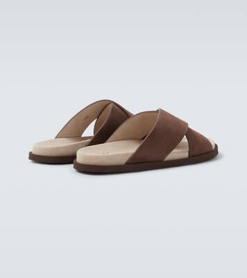 Suede slides | Brunello Cucinelli