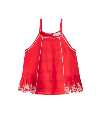 Top aus Leinen und Baumwolle | Stella McCartney Kids