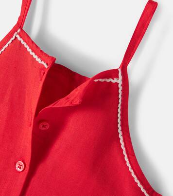 Top aus Leinen und Baumwolle | Stella McCartney Kids