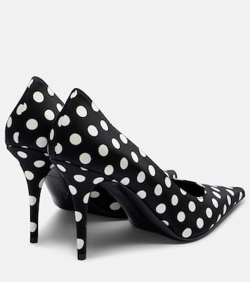 Barbara 90 polka-dot satin pumps | Amina Muaddi